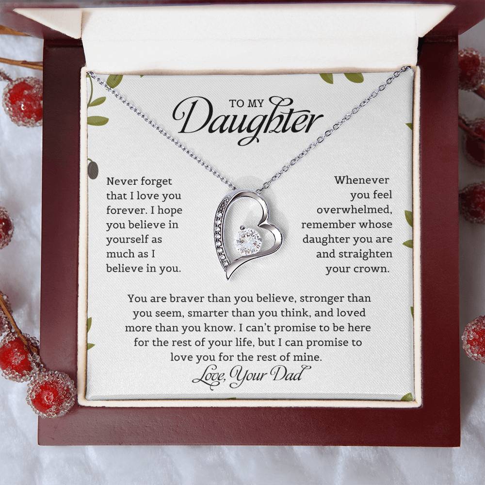 To My Daughter | Never Forget That I Love You - Forever Love Necklace