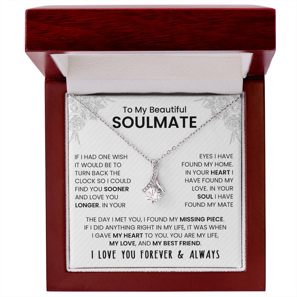 To My Beautiful Soulmate | I Love You, Forever & Always - Alluring Beauty necklace