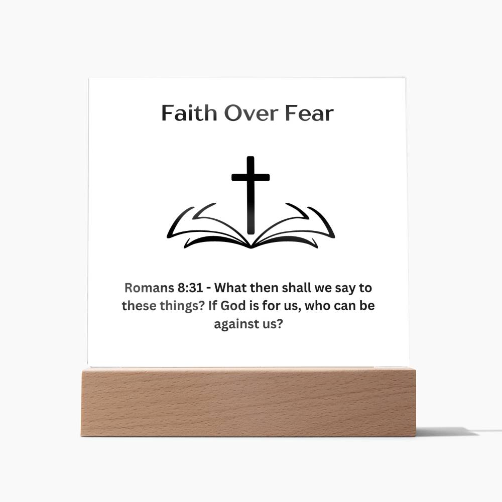 Faith Over Fear LED Stand