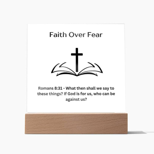 Faith Over Fear LED Stand