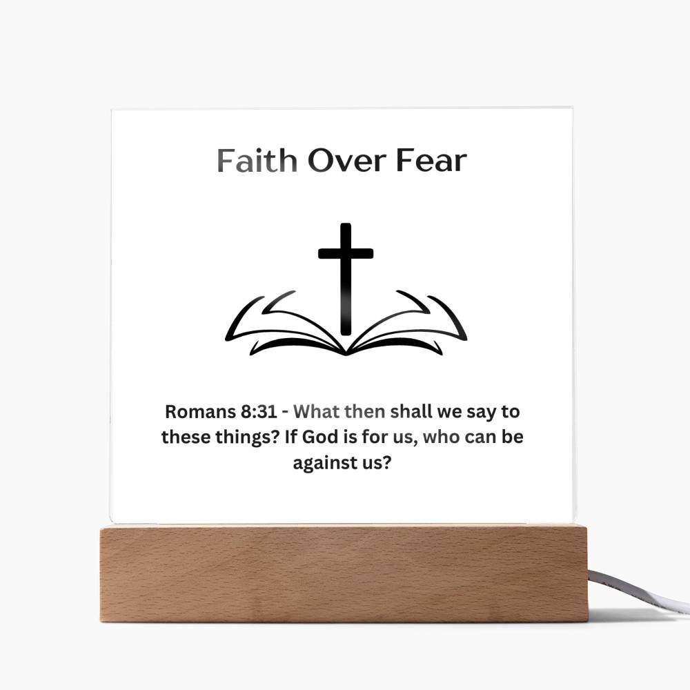 Faith Over Fear LED Stand