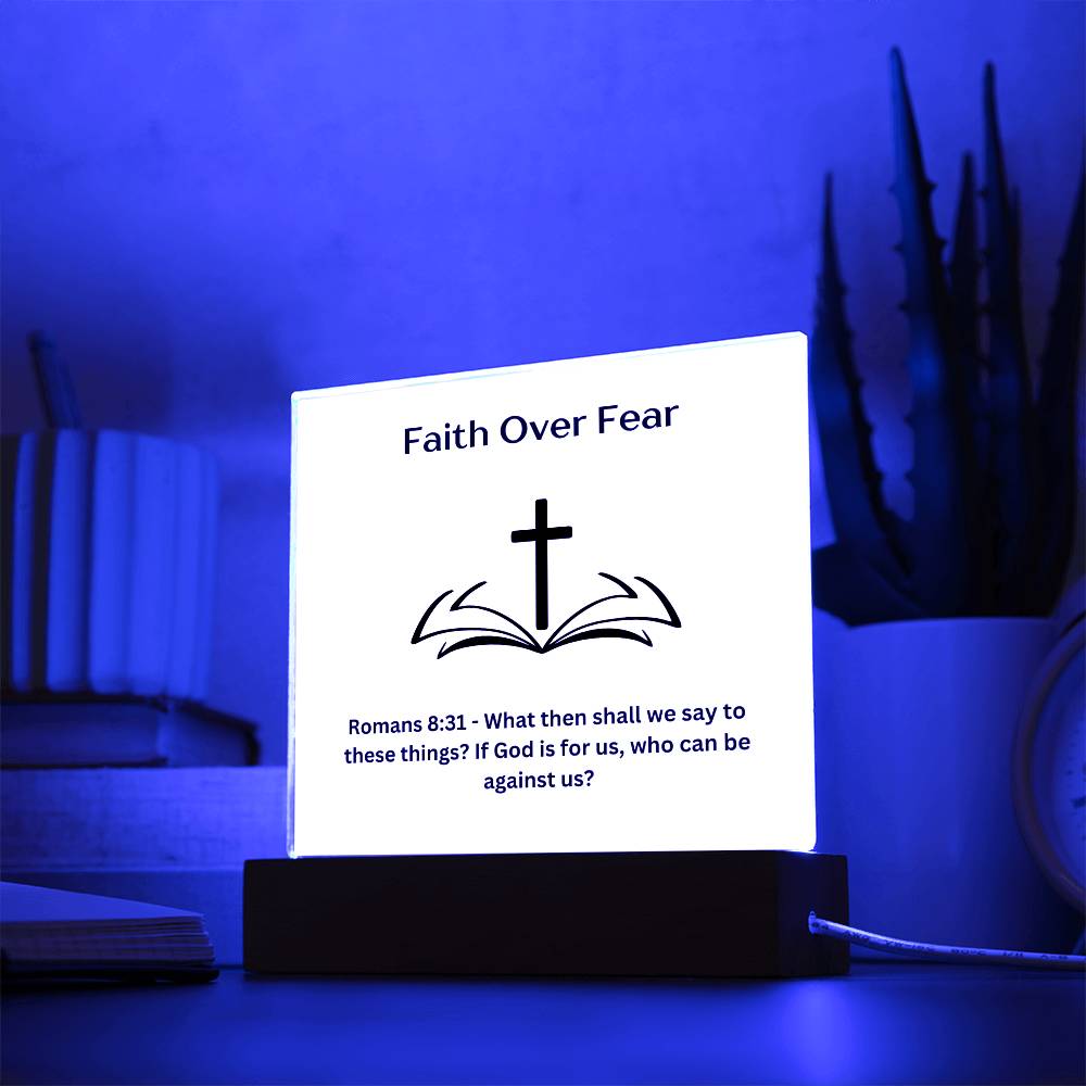 Faith Over Fear LED Stand