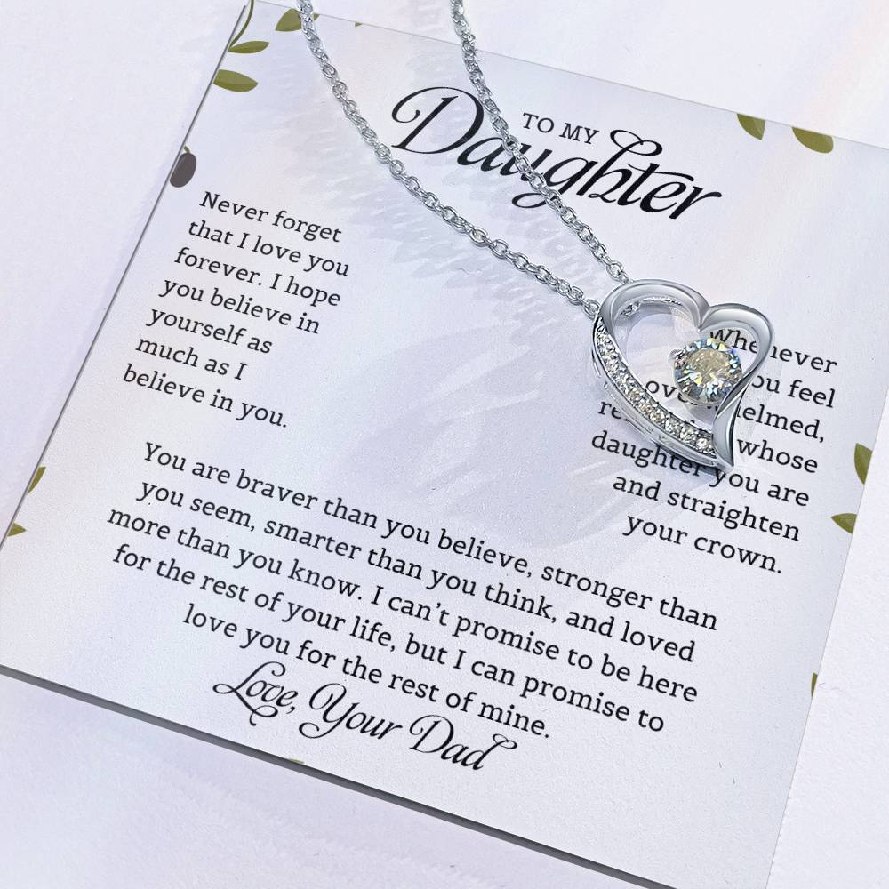 To My Daughter | Never Forget That I Love You - Forever Love Necklace