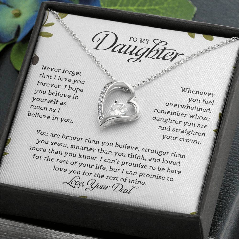 To My Daughter | Never Forget That I Love You - Forever Love Necklace