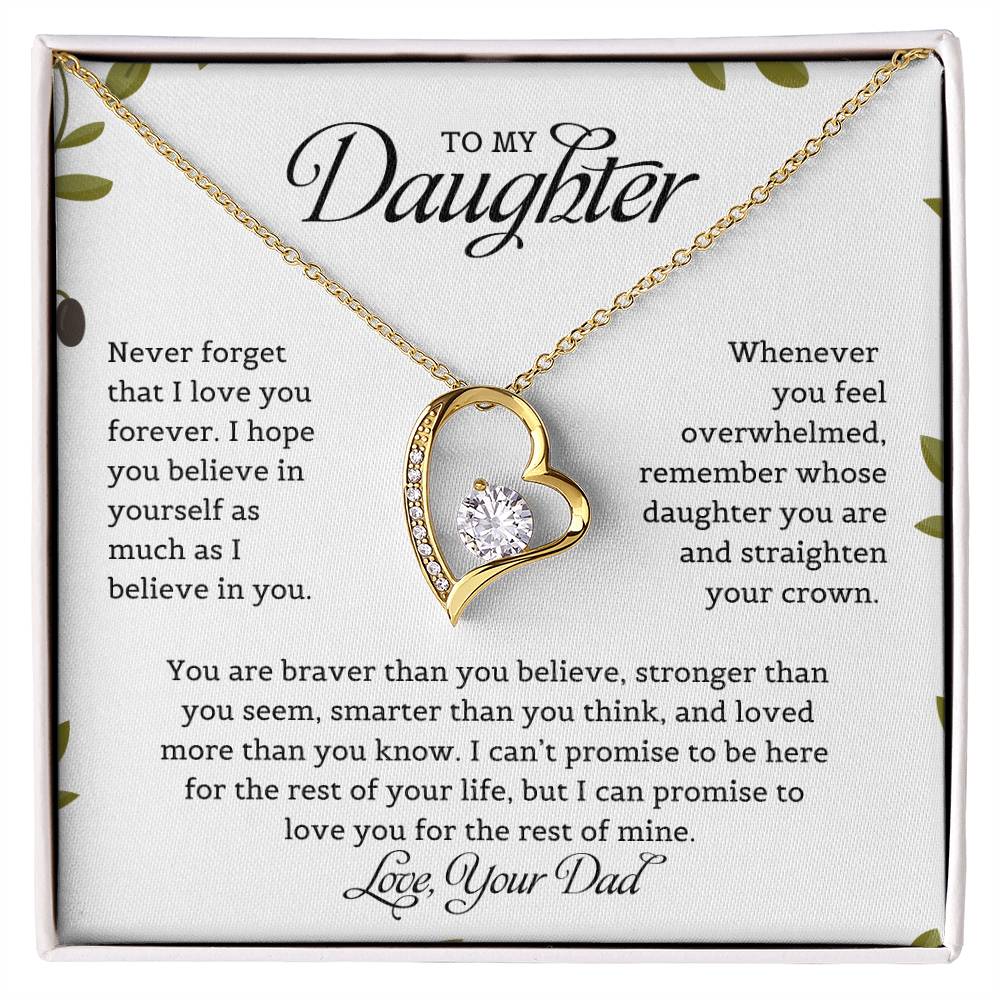 To My Daughter | Never Forget That I Love You - Forever Love Necklace