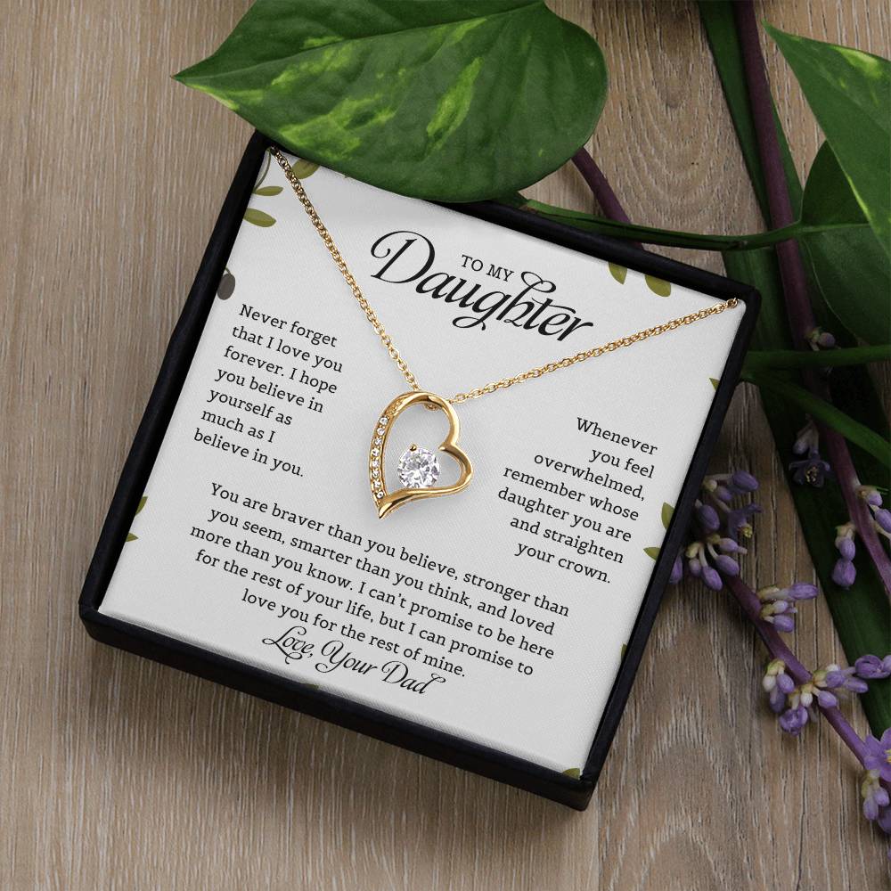 To My Daughter | Never Forget That I Love You - Forever Love Necklace